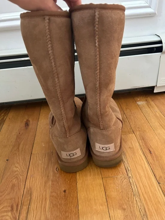 Ugg-Classic Tall Suede Shearling Boots - Chestnut - Picture 3 of 4